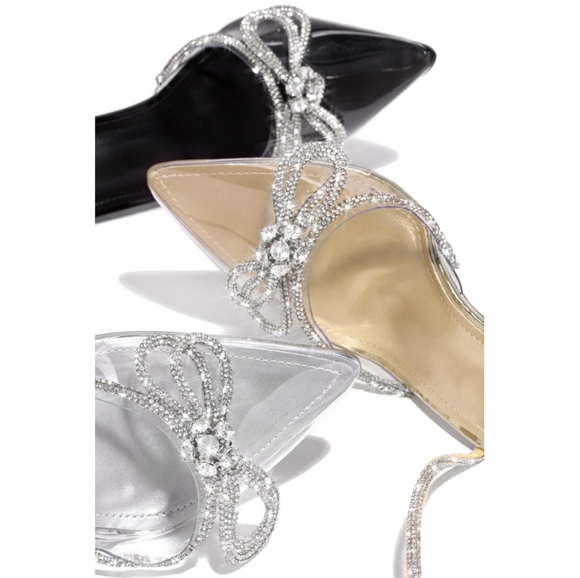𝙍𝙀𝙎𝙏𝙊𝘾𝙆𝙀𝘿🎥💎Diamond All Over Stiletto Heel - BLACK - Picture 13 of 13